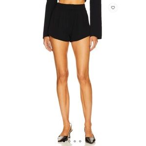 L'Academie Desiree Suiting Black High-Waist Shorts